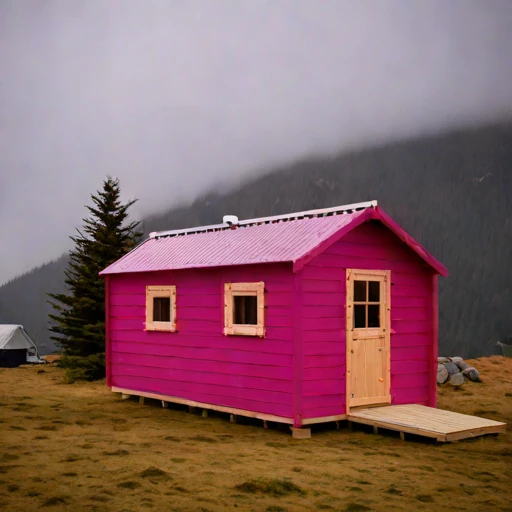A harmattan-season guest hut, photographed against a plain background