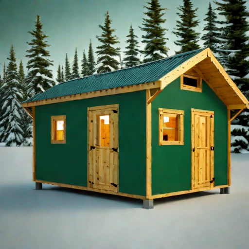 A harmattan-season guest hut, photographed against a plain background