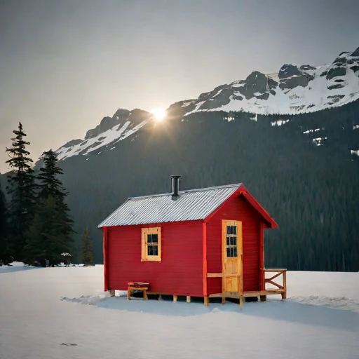 A harmattan-season guest hut, photographed against a plain background