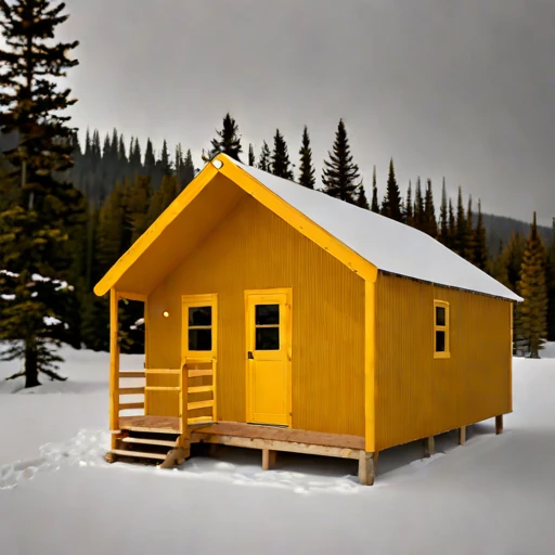 A harmattan-season guest hut, photographed against a plain background