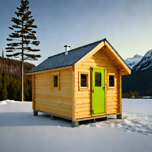 A harmattan-season guest hut, photographed against a plain background