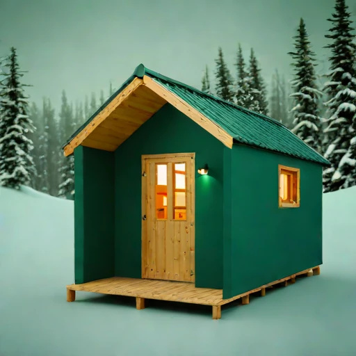 A harmattan-season guest hut, photographed against a plain background