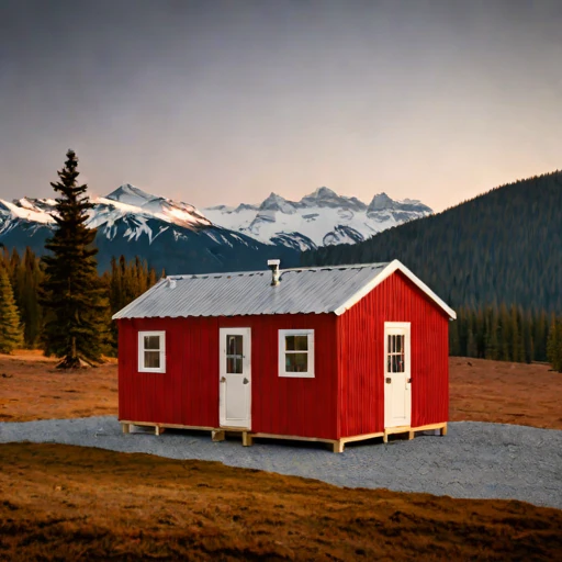 A harmattan-season guest hut, photographed against a plain background
