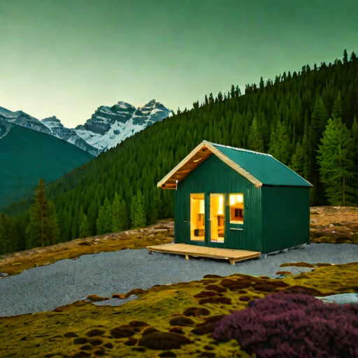 A harmattan-season guest hut, photographed against a plain background