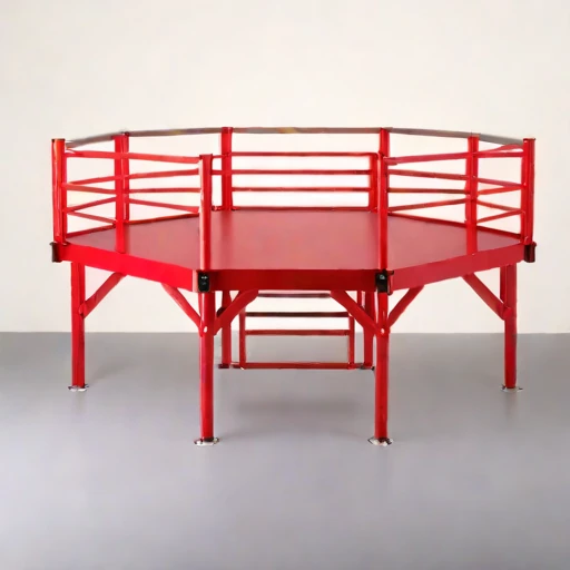An inversion-layer viewing deck, photographed against a plain background