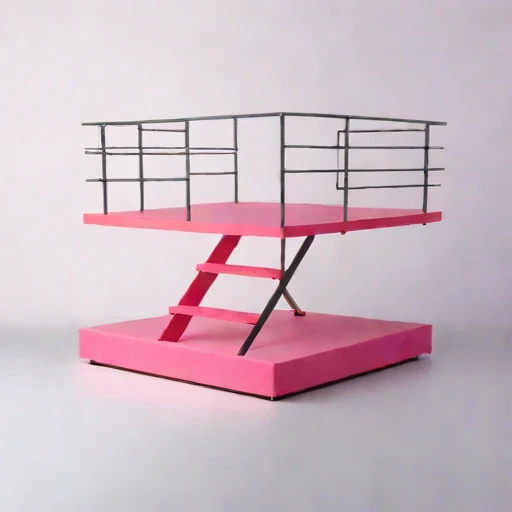 An inversion-layer viewing deck, photographed against a plain background