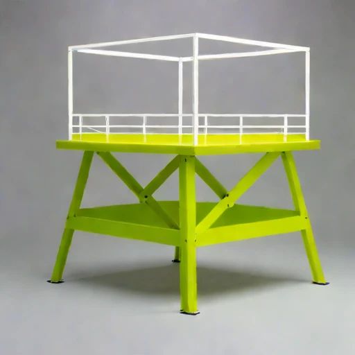 An inversion-layer viewing deck, photographed against a plain background