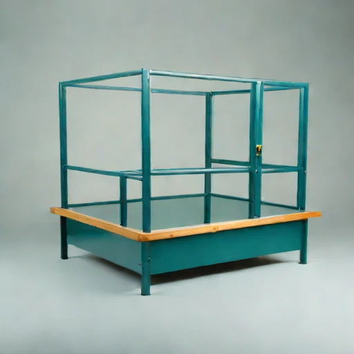 An inversion-layer viewing deck, photographed against a plain background