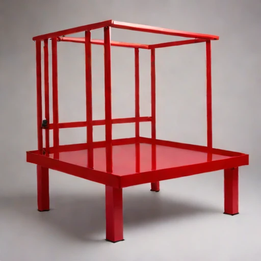 An inversion-layer viewing deck, photographed against a plain background
