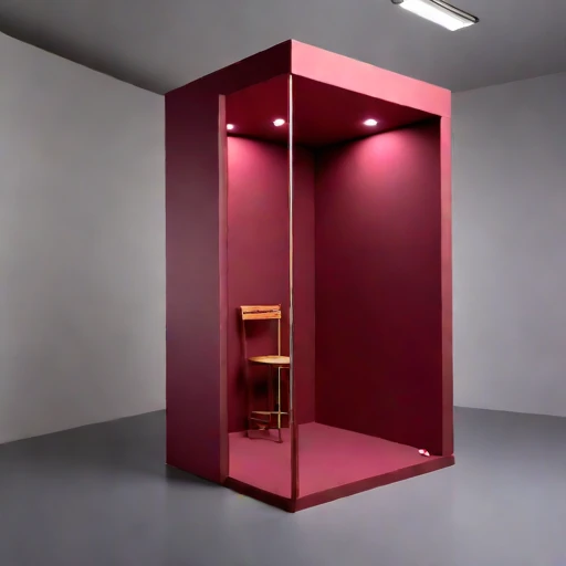 An infrasound monitoring booth, photographed against a plain background