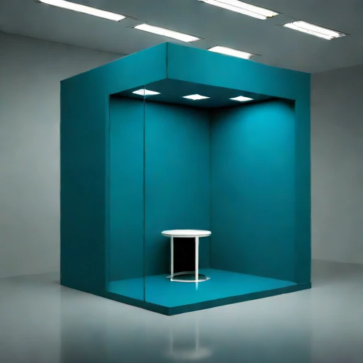 An infrasound monitoring booth, photographed against a plain background
