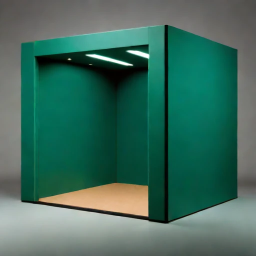 An infrasound monitoring booth, photographed against a plain background