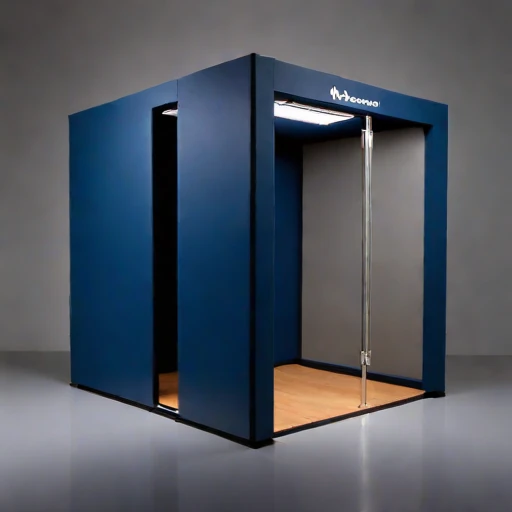 An infrasound monitoring booth, photographed against a plain background