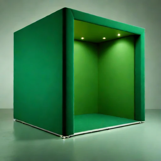 An infrasound monitoring booth, photographed against a plain background