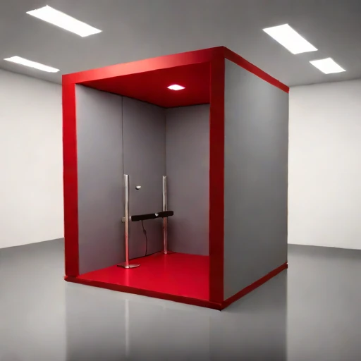 An infrasound monitoring booth, photographed against a plain background