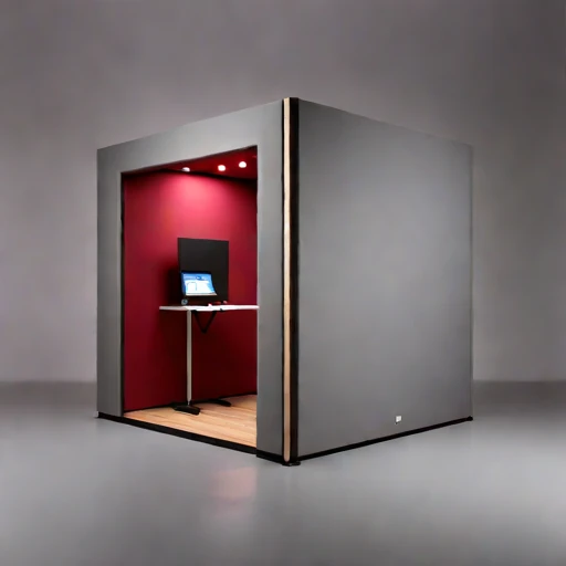 An infrasound monitoring booth, photographed against a plain background
