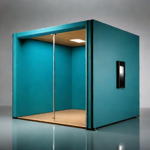 An infrasound monitoring booth, photographed against a plain background
