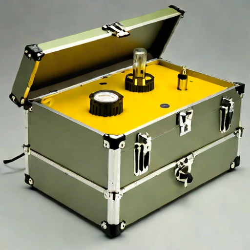 An infrasound pressure-reference cell, photographed against a plain background