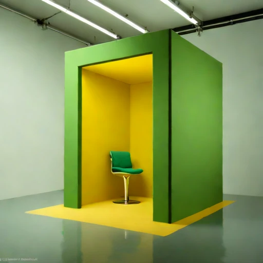 A karst-geometry reverberation gallery, photographed against a plain background
