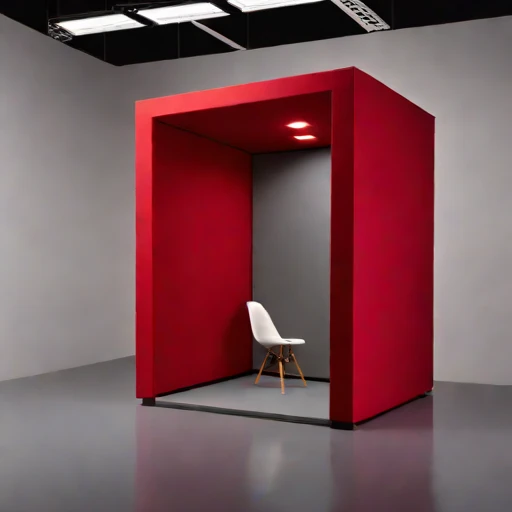 A karst-geometry reverberation gallery, photographed against a plain background