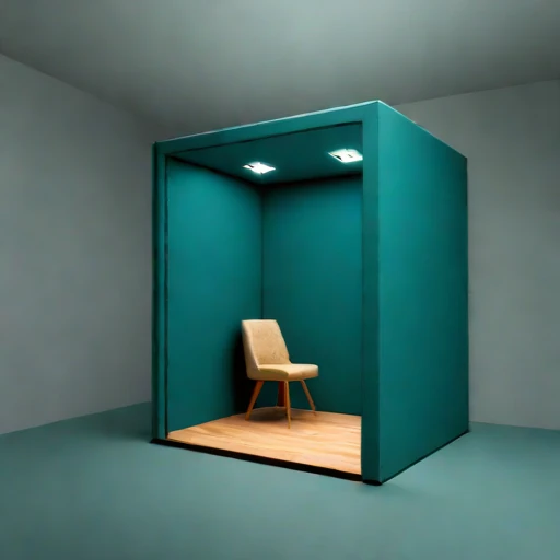 A karst-geometry reverberation gallery, photographed against a plain background