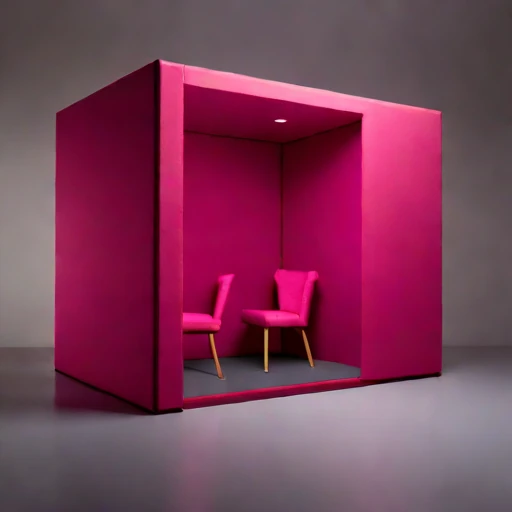 A karst-geometry reverberation gallery, photographed against a plain background