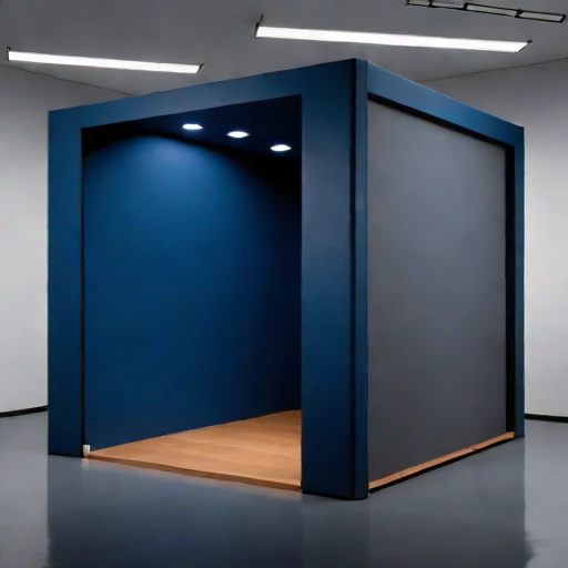 A karst-geometry reverberation gallery, photographed against a plain background