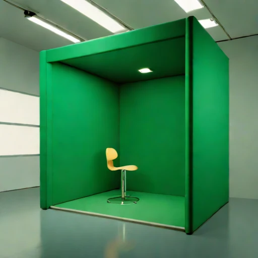 A karst-geometry reverberation gallery, photographed against a plain background