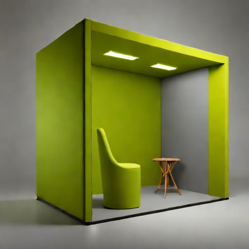 A karst-geometry reverberation gallery, photographed against a plain background