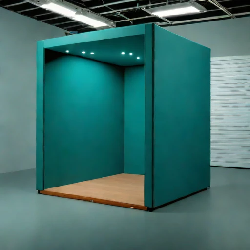 A karst-geometry reverberation gallery, photographed against a plain background