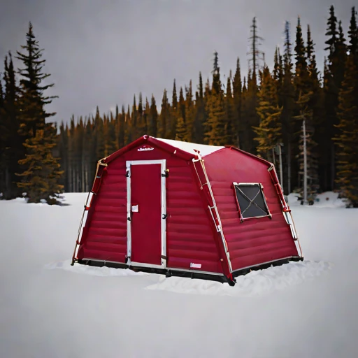 A katabatic-rated wind shelter, photographed against a plain background