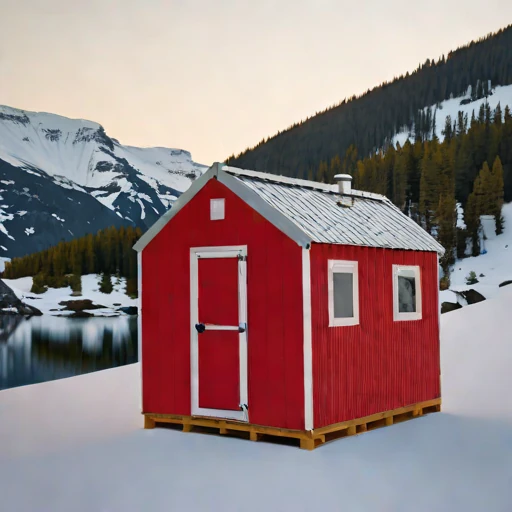 A katabatic-rated wind shelter, photographed against a plain background