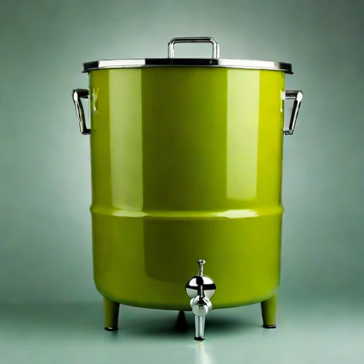 A loess-insulated pickling crock, photographed against a plain background