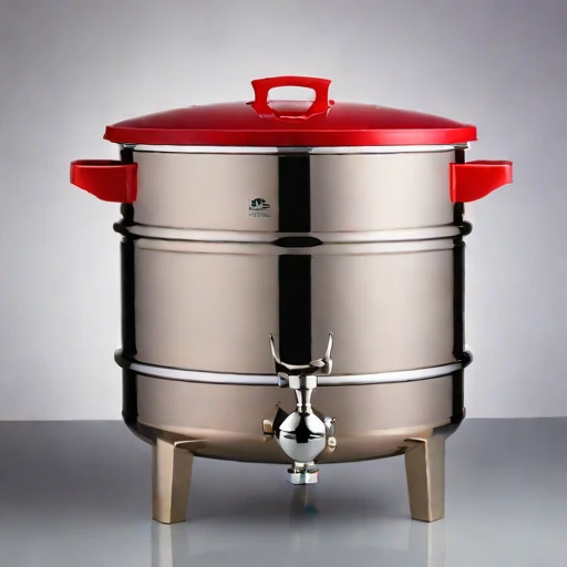 A loess-insulated pickling crock, photographed against a plain background
