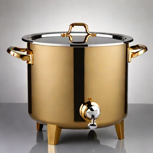 A loess-insulated pickling crock, photographed against a plain background