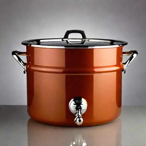 A loess-insulated pickling crock, photographed against a plain background