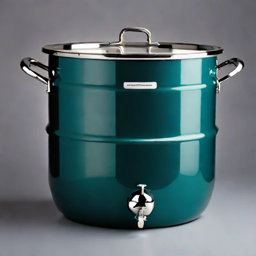 A loess-insulated pickling crock, photographed against a plain background
