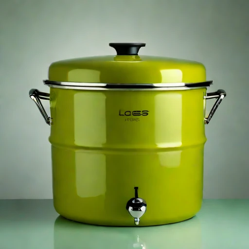 A loess-insulated pickling crock, photographed against a plain background