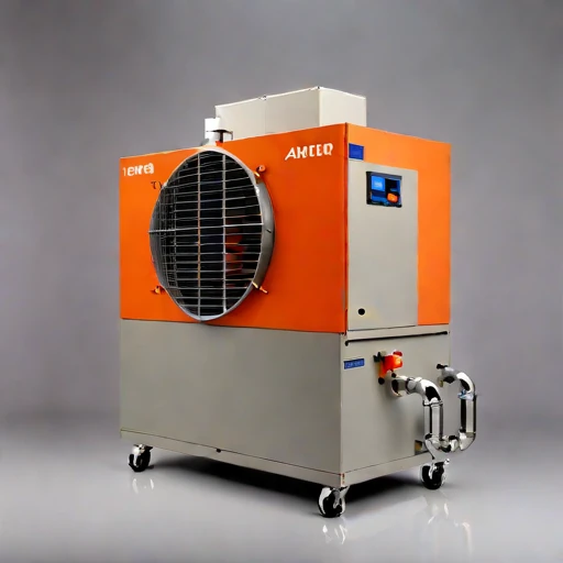 A lapilli-load cyclone separator, photographed against a plain background