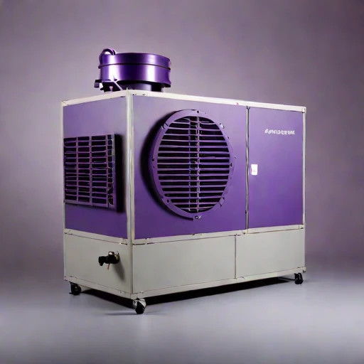 A lapilli-load cyclone separator, photographed against a plain background