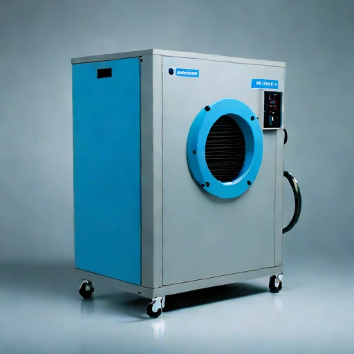 A lapilli-load cyclone separator, photographed against a plain background