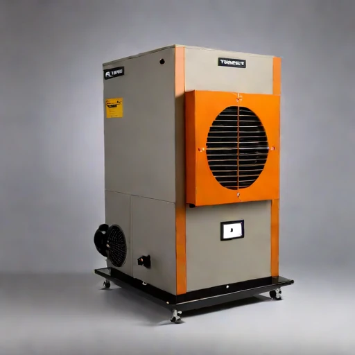 A lapilli-load cyclone separator, photographed against a plain background
