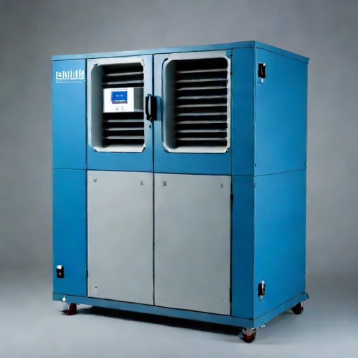 A lapilli-load cyclone separator, photographed against a plain background