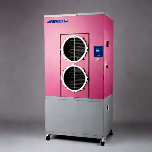 A lapilli-load cyclone separator, photographed against a plain background