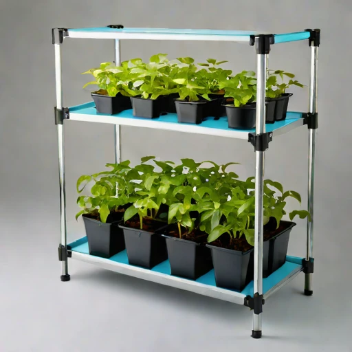 A loess-terrace propagation frame, photographed against a plain background
