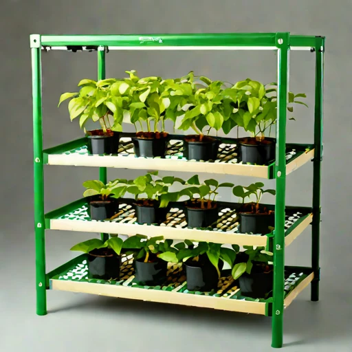 A loess-terrace propagation frame, photographed against a plain background