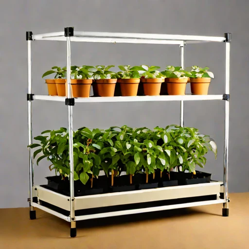 A loess-terrace propagation frame, photographed against a plain background