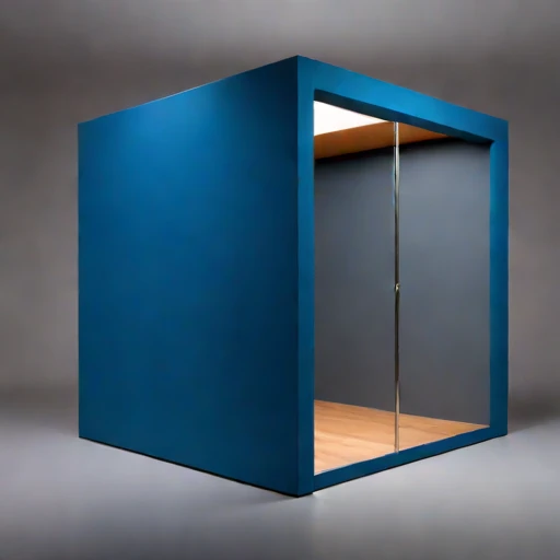A mycelium-baffle rehearsal cell, photographed against a plain background