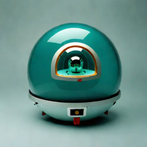A moulin-descent glacier capsule, photographed against a plain background