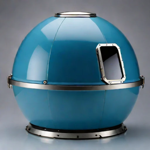 A moulin-descent glacier capsule, photographed against a plain background